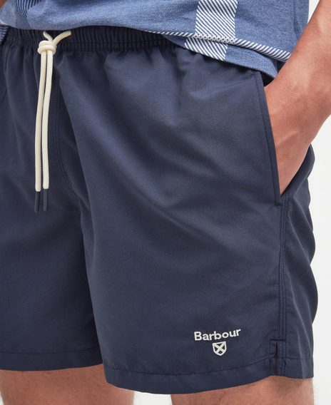 Barbour Logo Swim Shorts — Classic Navy