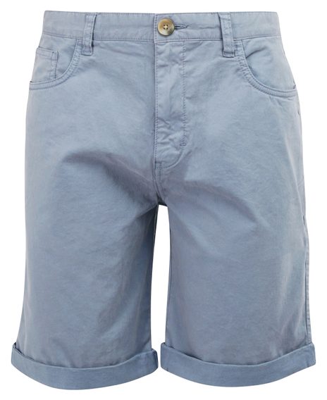 Barbour Overdyed Twill Shorts — Washed Blue