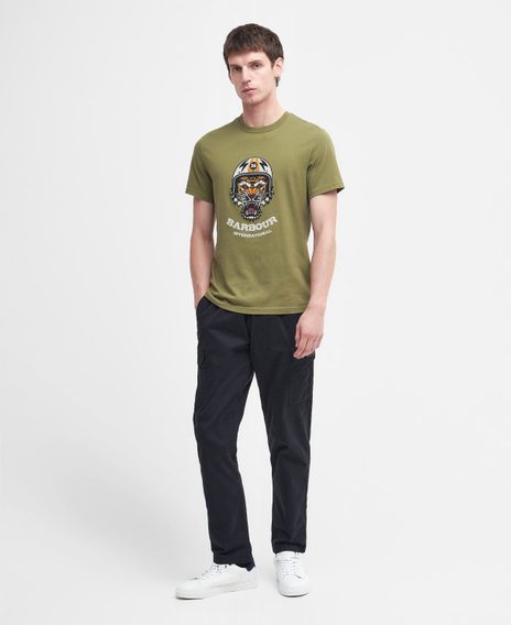 Barbour International Socket Graphic T-Shirt — Olive Branch