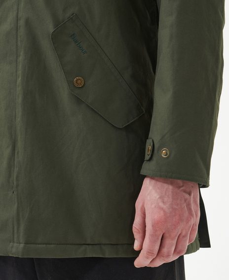 Barbour Chelsea Mac Jacket — Olive