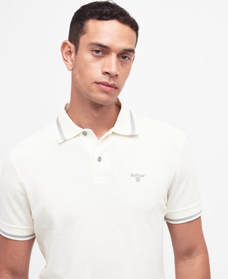 Barbour Newbridge Polo Shirt — Ecru