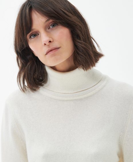 Barbour Pendle Roll-Neck Sweatshirt — Cream