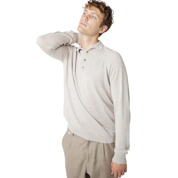 Peregrine Beauford Polo Shirt — Light Grey