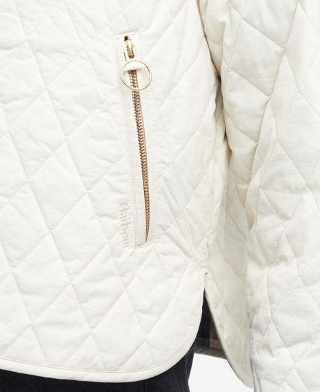 Barbour Caroline Quilted Jacket — Antique White