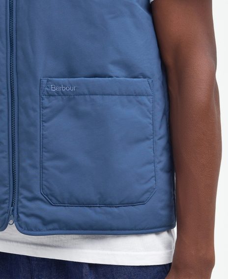 Barbour Harpen Padded Gilet — Dark Denim