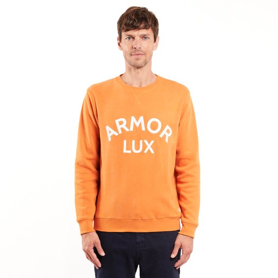 Bavlněná mikina s potiskem Armor Lux Heritage Sweatshirt — Rusty