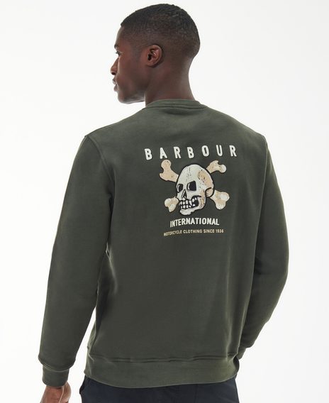 Barbour International Charlton Crew Neck Sweatshirt — Sage