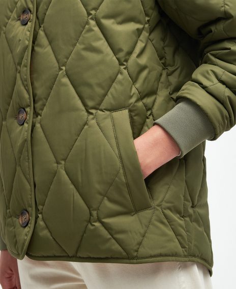 Barbour Bickland Quilted Jacket — Military Olive