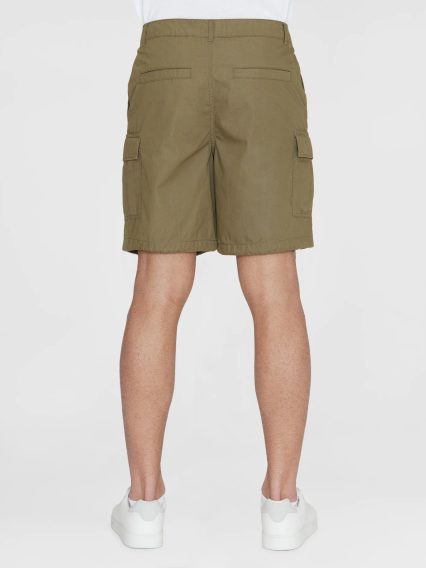 KnowledgeCotton Apparel FIG Cargo Poplin Shorts — Burned Olive