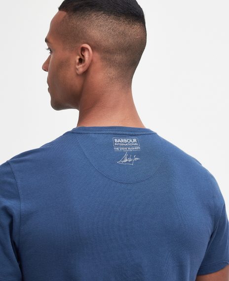 Barbour International Strike T-Shirt — Washed Cobalt