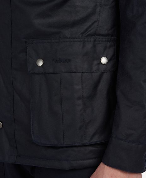 Barbour International Duke Wax Jacket — Navy