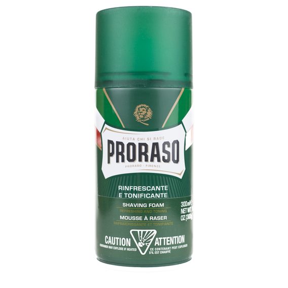 Osvěžující pěna na holení Proraso Green - eukalyptus (300 ml)