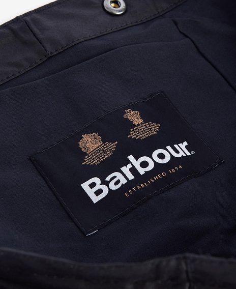 Barbour Waxed Cotton Plain Hood — Black