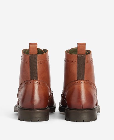 Barbour West Brogue Boots — Tan