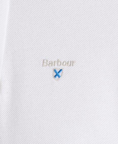 Barbour Sports Polo Shirt — Classic White