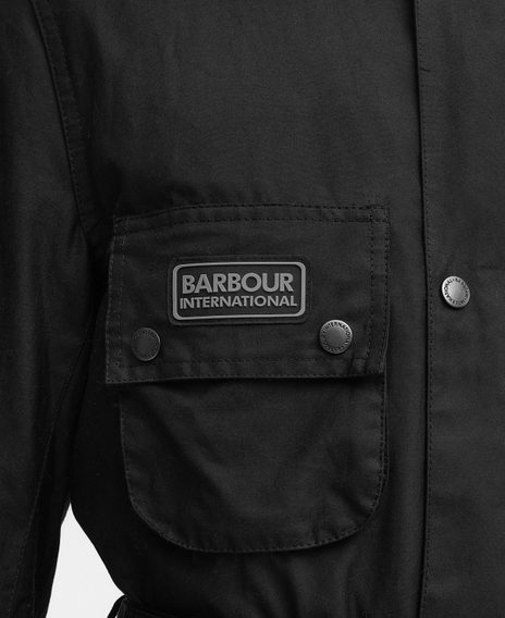 Barbour International Tourer Slim Wax Jacket — Classic Black