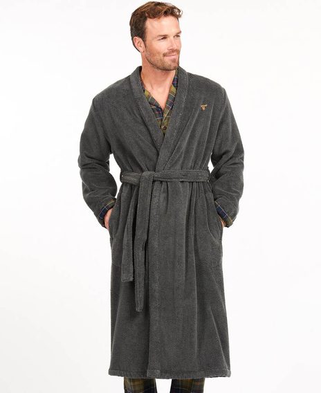 Barbour Lachlan Dressing Gown — Charcoal