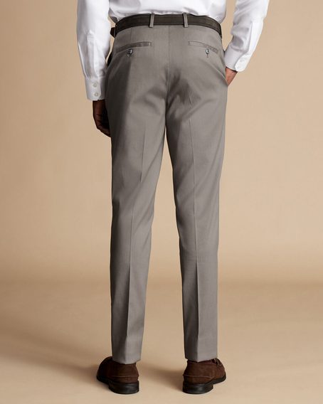 Charles Tyrwhitt Smart Stretch Texture Pants — Mocha