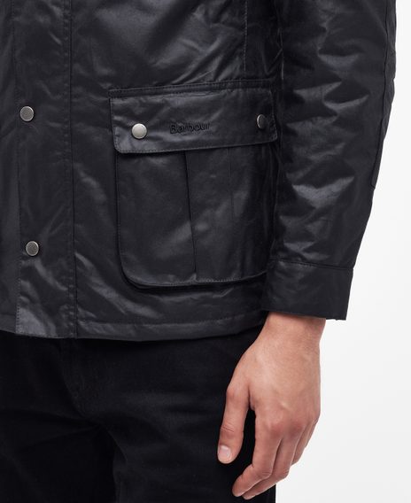 Barbour International Duke Wax Jacket — Black