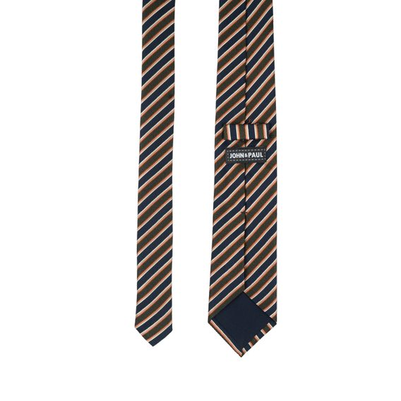 Pruhovaná kravata John & Paul — Zeleno-modrá