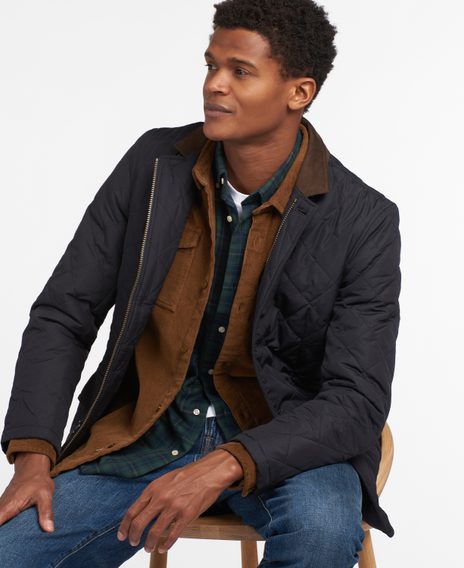 Barbour Quilted Lutz Jacket — Navy
