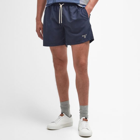 Barbour Logo Swim Shorts — Classic Navy