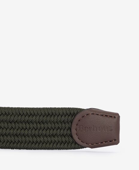 Barbour Nevis Webbing Belt — Dark Olive