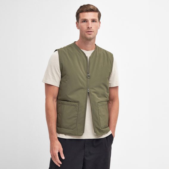 Barbour Harpen Padded Gilet — Olive