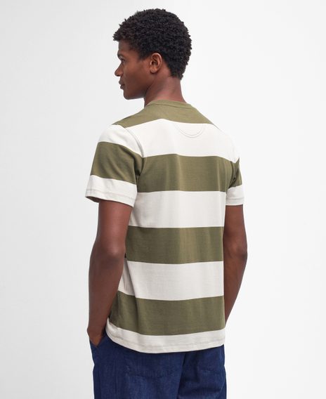 Barbour Whalton Striped T-Shirt — Pale Sage