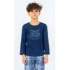 Dětské pyžamo dlouhé Sova - tmavě modrá