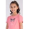Dětská noční košile s krátkým rukávem Motýlek - lososová