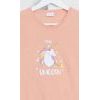 Dětská noční košile s krátkým rukávem Jednorožec - světle lososová