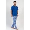 Pánské pyžamo dlouhé Karel - modrá