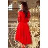 Krajkové šaty s asymetrickou sukní červené