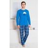 Pánské pyžamo dlouhé Sleep well - modrá