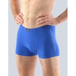 GINA pánské boxerky s kratší nohavičkou, kratší nohavička, šité, s potiskem 73111P - modrá atlantic