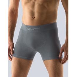 GINA pánské boxerky s delší nohavičkou, delší nohavička, bezešvé, jednobarevné Bamboo PureLine 54004P - tm. šedá