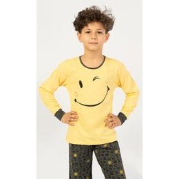 Dětské pyžamo dlouhé Patrik - žlutá