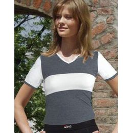 GINA dámské tričko s krátkým rukávem, krátký rukáv, šité 98014P - černá citronová