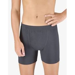 GINA pánské boxerky s delší nohavičkou, delší nohavička, šité, jednobarevné Eco Bamboo 74160P - tm. šedá