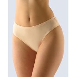 GINA dámské kalhotky klasické, širší bok, šité, jednobarevné 10206P - tělová