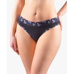 GINA dámské kalhotky bokové - brazilky, šité, jednobarevné Disco XVII 16174P - černá fialová