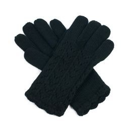 Černé pletené rukavice