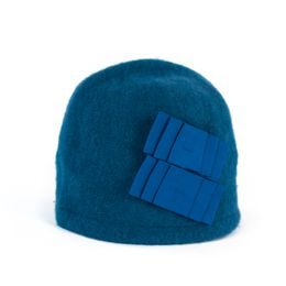 Elegantní dámský zimní klobouk modrý