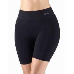 GINA dámské boxerky prodloužené, kratší nohavička, bezešvé, klasické, jednobarevné Eco Bamboo 03019P - černá