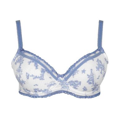 Podprsenka CHIC Sarah Push-Up bílá s modrým potiskem Podprsenka CHIC Sarah Push-Up bílá s modrým potiskem