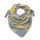 Dámský šedo-žlutý kostkovaný šál