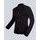 GINA pánské triko se zipem s dlouhým rukávem pánské, dlouhý rukáv, šité, jednobarevné Merino 88016P - černá