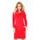 Červené dámské šaty s dlouhým rukávem