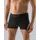 GINA pánské boxerky s kratší nohavičkou, kratší nohavička, bezešvé, jednobarevné Bamboo PureLine 53004P - černá
